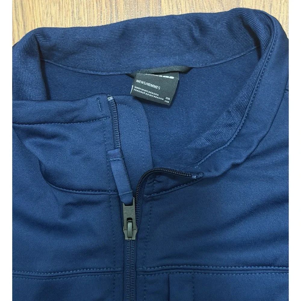 The North Face Soft Shell Jacket Mens XXL Blue 1/4 Zip Stretch Pullover